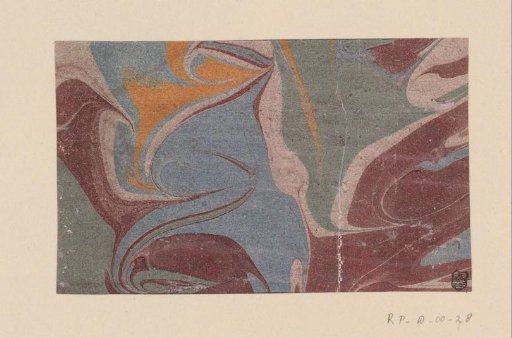 Fantasy marble in red, yellow, blue and green