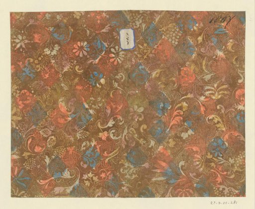 Sheet with flowers and fruits