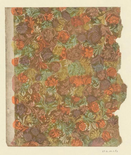 Sheet with flowers and fruits