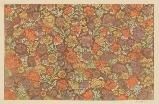 Sheet with flowers and fruits