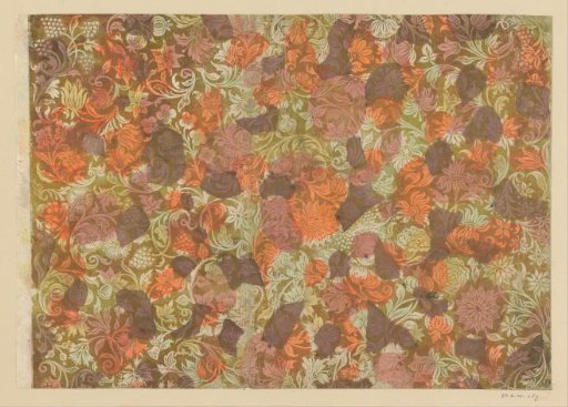 Sheet with flowers and fruits