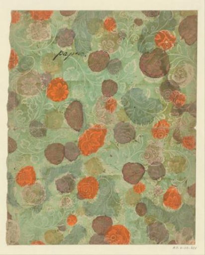Sheet with flowers and fruits