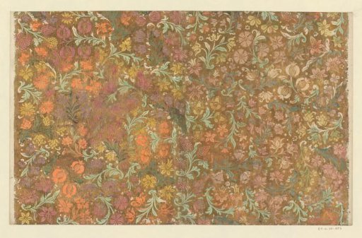 Sheet with flowers and fruits
