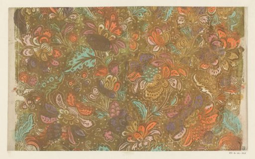 Sheet with flowers, leaves and fruits