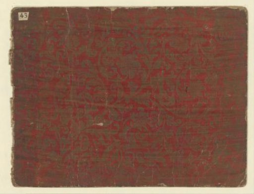 Sheet with scrolls flowing in curls with flowers
