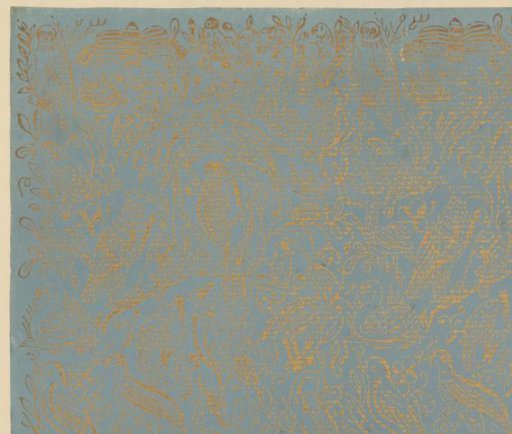 Sheet with various birds with flowers and fruit