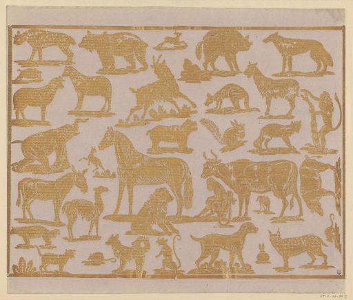 Sheet with various animals