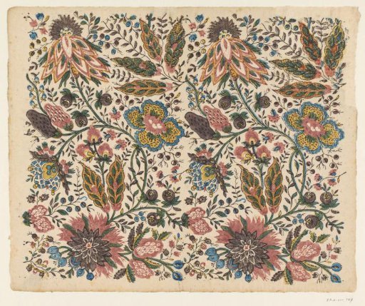 Sheet with fantasy 'Persian' flowers