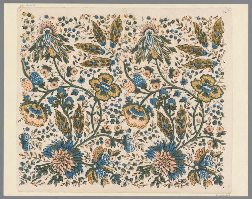 Sheet with fantasy 'Persian' flowers