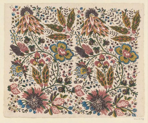 Sheet with fantasy 'Persian' flowers