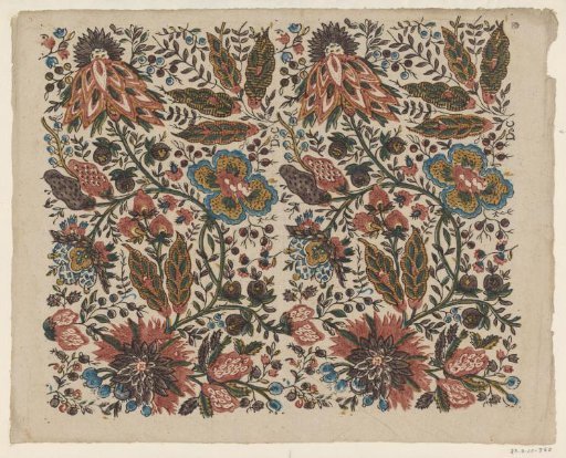 Sheet with fantasy 'Persian' flowers