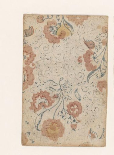 Sheet with flowers and stippled ground