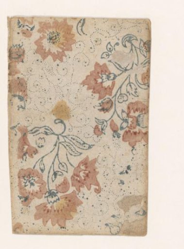 Sheet with flowers and stippled ground