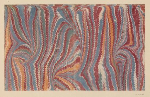Spiral comb marble in red, yellow, blue and green