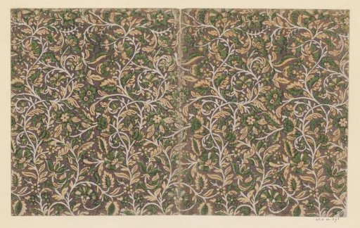 Sheet with cut-out vines with flowers