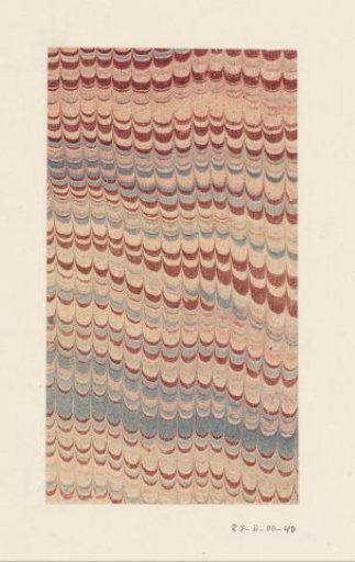 Comb marble in red, yellow and blue
