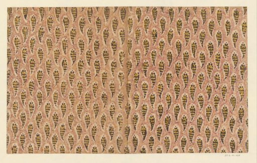 Sheet with a scattered pattern of cut-out leaf-shaped motifs
