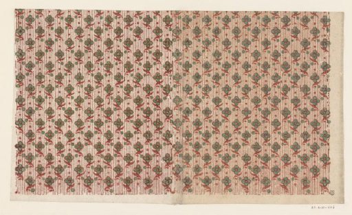 Sheet with a scattered pattern of flower with a line background