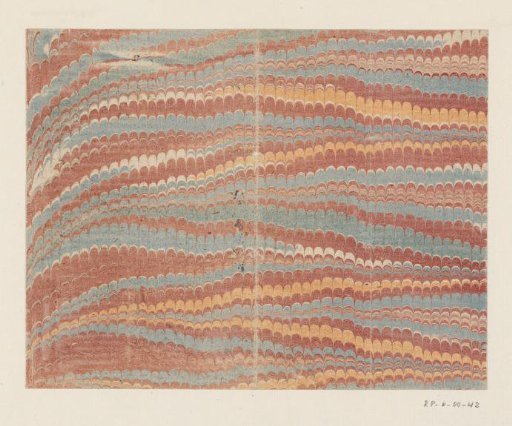 Comb marble in red, yellow, blue and green