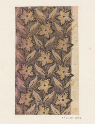 Sheet with band pattern of reserved flowers