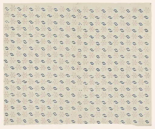 Sheet with alternating all-over pattern of arches and pointed leaves
