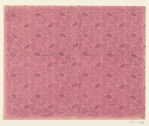 Sheet with regularly winding vines across the sheet consisting of dots