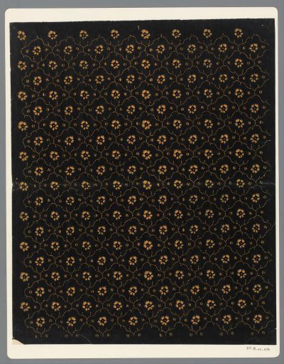 Sheet with diamond pattern with flower motif as ground