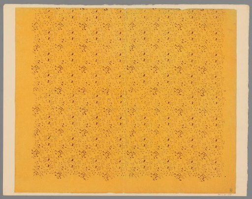 Sheet with scatter pattern of small twigs with berries