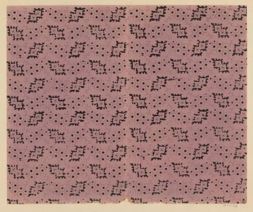 Sheet with alternating scatter pattern of diamond-shaped and hexagonal motifs