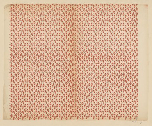 Sheet with scatter pattern of vine with leaves