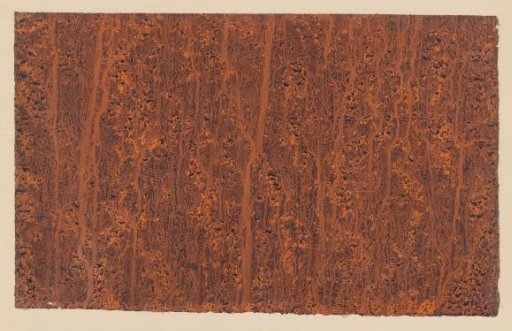Veined marble in black on orange paper