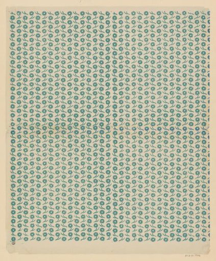 Sheet with band pattern of floral motif