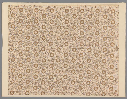 Sheet with scattered pattern of flowers and vines