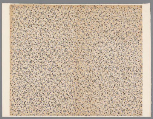 Sheet with all-over pattern of vines with flowers over leaf motif
