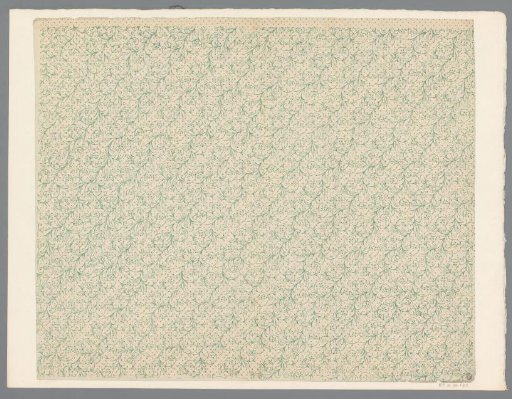 Sheet with all-over pattern of vines and dots