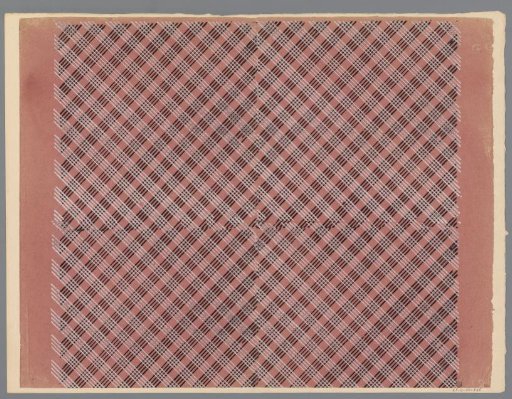 Sheet with diamond pattern of diagonal lines