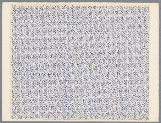 Sheet with all-over pattern of angular motif and stars on dotted ground