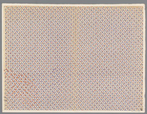 Sheet with diamond pattern with flower motif