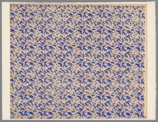 Sheet with a scattered pattern of a leaf motif