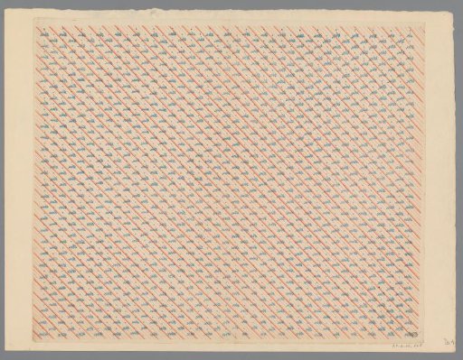 Sheet with scattered pattern of twigs on diagonal line background