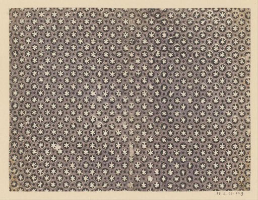Sheet with scattered pattern of cut-out floral motif
