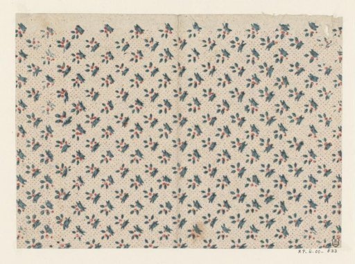 Sheet with all-over pattern of leaf motif