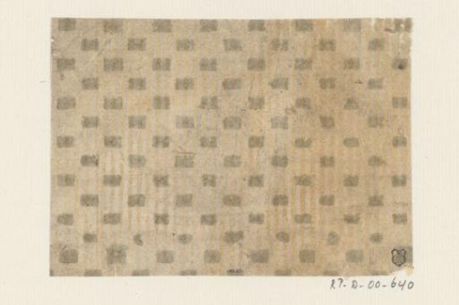 Sheet with all-over pattern of rectangles on a line background