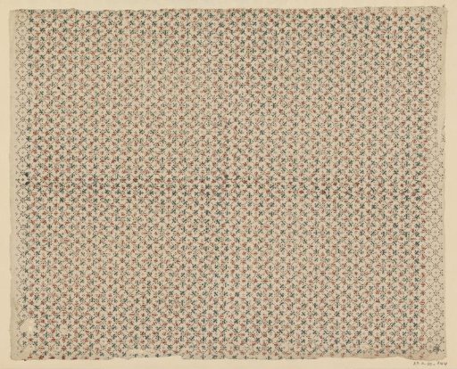 Sheet with diamond pattern and fantasy motif