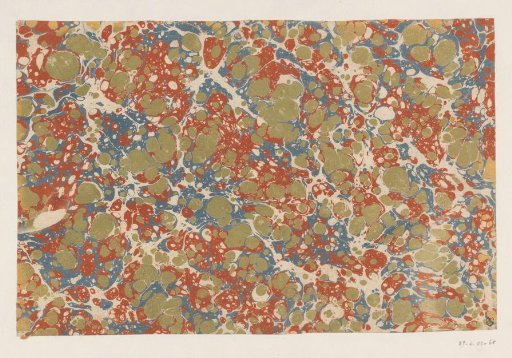 Pebble marble in blue, red and green