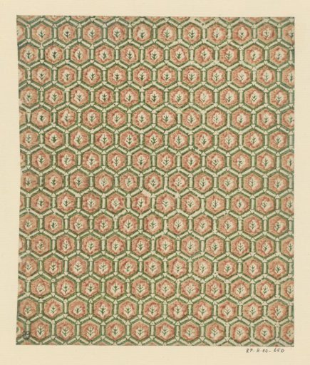 Sheet with honeycomb pattern of hexagons with branch as field filling
