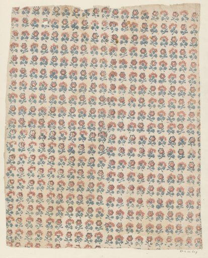 Sheet with scattered pattern of flowers
