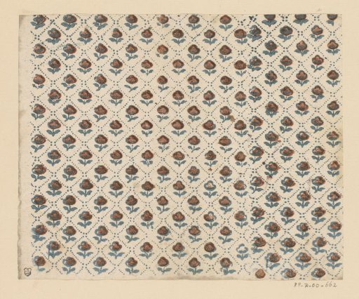 Sheet with diamond pattern with flower infill