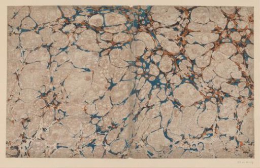 Granite-pebble marble in blue, brown, black and light brown