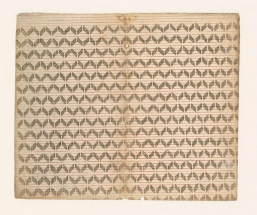 Sheet with band pattern of parallelograms with line ground
